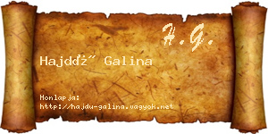 Hajdú Galina névjegykártya
