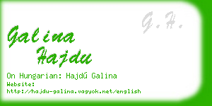 galina hajdu business card
