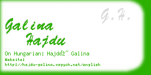 galina hajdu business card